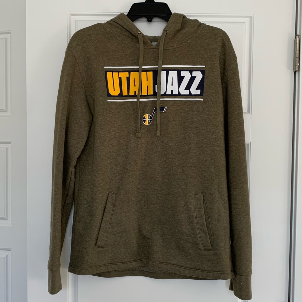 Utah Jazz olive green hoodie